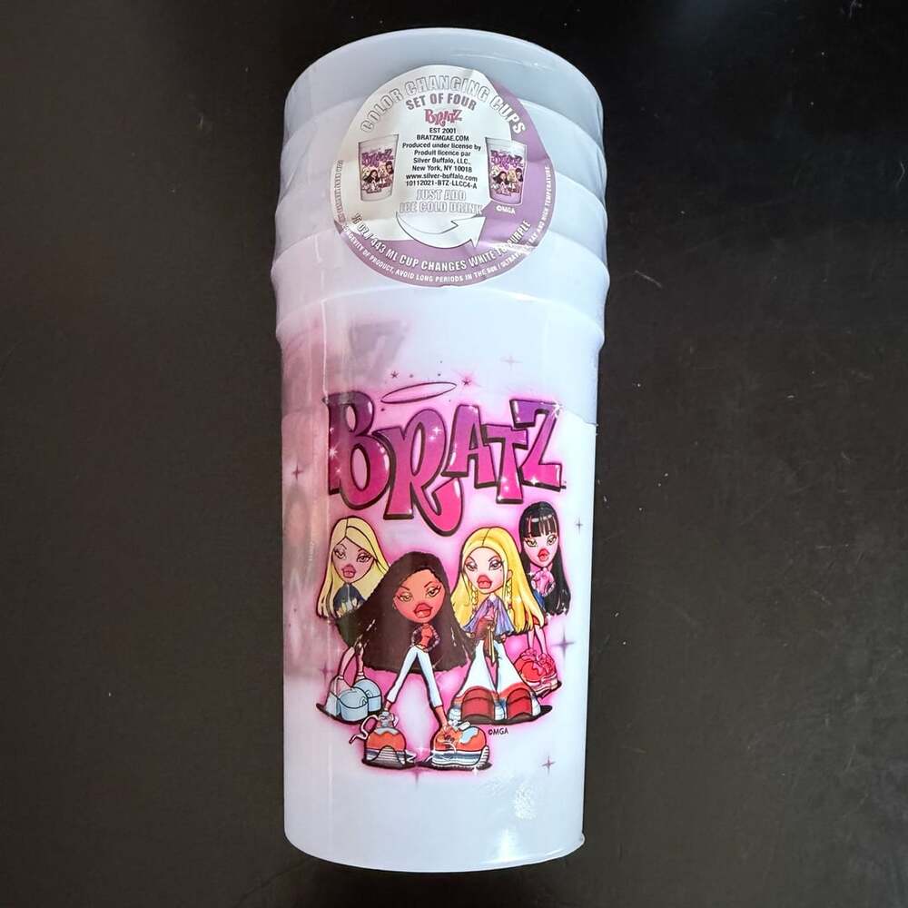 Bratz Color Changing Cups Set of Four 15oz Travel Tumbler